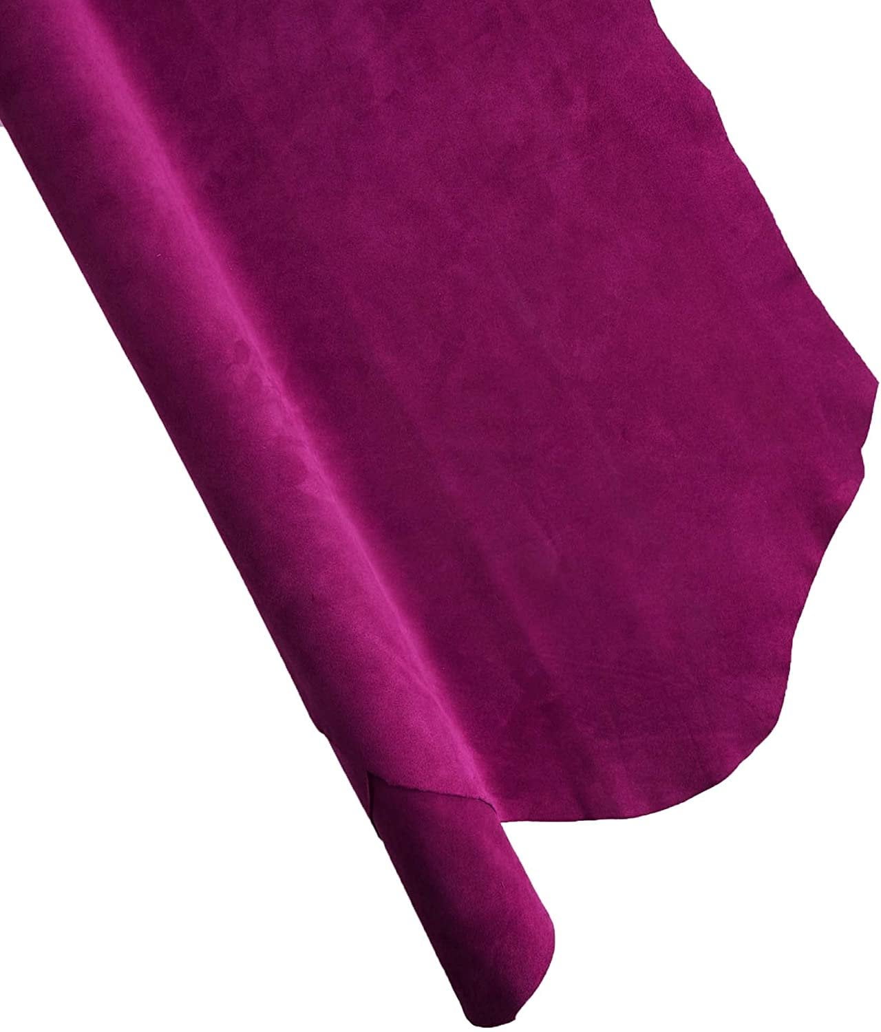 ELW Garment Splits Suede 24 oz 11.6mm Fuchia, PreCut Piece 46 SQ FT