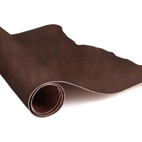 ELW Genuine Leather Vegetable Tanned 8-9 oz. 3.2-3.6mm Size 10"x48" in Distressed Brown Full Grain Veg Tan Leather AB Grade Cowhide, Heavy Weight, Tooling, Carving, DIY, Holster, Stamping