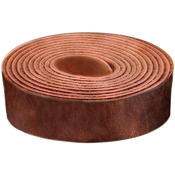 ELW Russet Latigo Leather 5-6 oz. 2-2.4mm Straps, Belts, Strips 1-1/4" 3.2cm Wide X 84" 2.1m Length Full Grain Leather Cowhide DIY Arts & Craft Projects, Clothing, Jewelry, Wrapping
