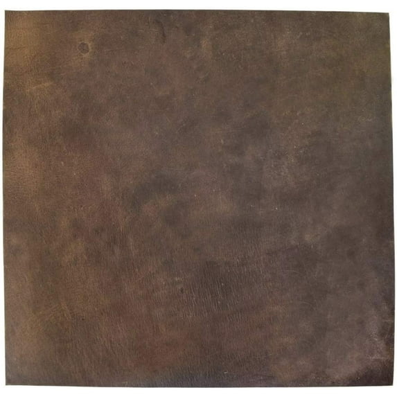 ELW Thick Leather Square for Crafting, Tooling, Repair Projects BB 12" x 12" 3.5mm Heavy Weight Natural Full Grain Leather Quality Leather Guaranteed Bourbon Brown