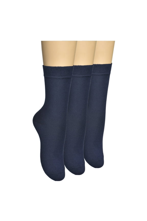 3 Pairs Women Thin Bamboo Above Ankle Seamless Toe Dress, Trouser, Crew Socks for Business or Casual – Ultra Soft, Lightweight, Comfortable, Breathable Socks