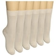 thumbnail image 1 of ELYFER 6 Pairs Women Thin Bamboo Above Ankle Seamless Toe Dress, Trouser, Crew Socks for Business or Casual – Ultra Soft, Lightweight, Comfortable, Breathable Socks, 1 of 9