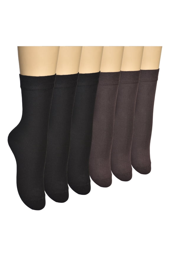 6 Pairs Women Thin Bamboo Above Ankle Seamless Toe Dress, Trouser, Crew Socks for Business or Casual – Ultra Soft, Lightweight, Comfortable, Breathable Socks