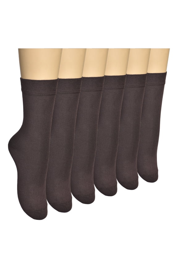 6 Pairs Women Thin Bamboo Above Ankle Seamless Toe Dress, Trouser, Crew Socks for Business or Casual – Ultra Soft, Lightweight, Comfortable, Breathable Socks