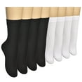 thumbnail image 1 of ELYFER 8 Pairs Women Thin Bamboo Above Ankle Seamless Toe Dress, Trouser, Crew Socks for Business or Casual – Ultra Soft, Lightweight, Comfortable, Breathable Socks, 1 of 9