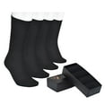 thumbnail image 1 of ELYFER Men's Cotton Dress Crew Socks - 4 Pairs with Gift Box - Ultra Soft, Breathable, Casual, Seamless Toe Business Calf Socks for Men, 1 of 6