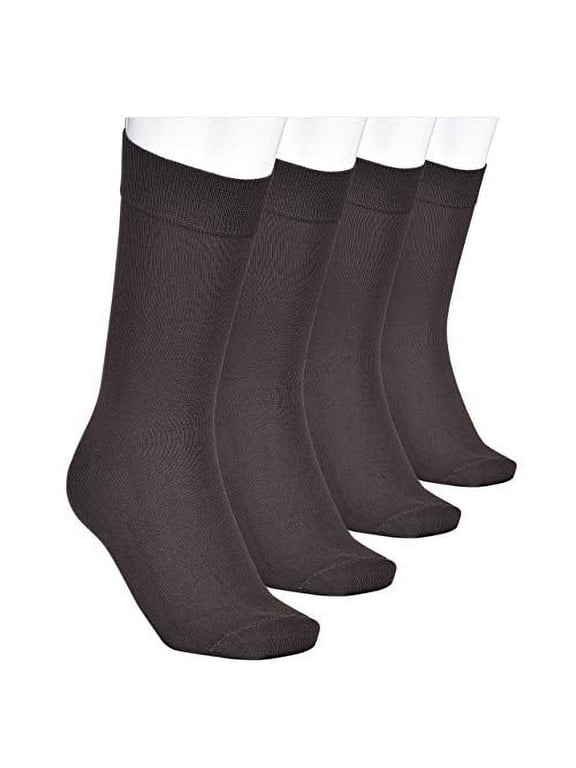 Mens Crew Socks - Bamboo Dress Socks For Men With Gift Box (4 Pairs)