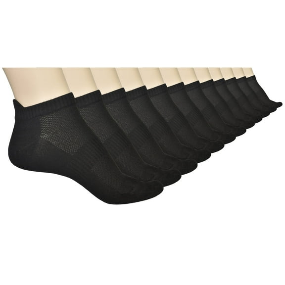ELYFER Unisex Thin Bamboo Fiber Ankle Socks 12 Pairs - Seamless Toe, Lightweight, Comfortable, Breathable Low Cut Athletic Sports Socks for Men and Women