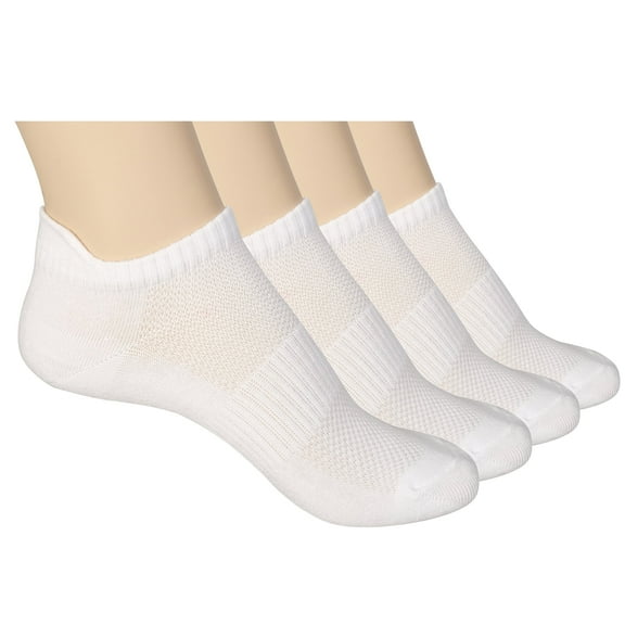 ELYFER Unisex Thin Bamboo Fiber Ankle Socks 4 Pairs - Seamless Toe, Lightweight, Comfortable, Breathable Low Cut Athletic Sports Socks for Men and Women