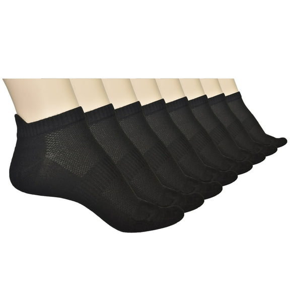 ELYFER Unisex Thin Bamboo Fiber Ankle Socks 8 Pairs - Seamless Toe, Lightweight, Comfortable, Breathable Low Cut Athletic Sports Socks for Men and Women