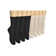 thumbnail image 1 of ELYFER Women's Premium Thin Cotton Dress Socks - 8 Pairs in Gift Box - Business or Casual Ultra Soft Lightweight Comfortable Breathable Seamless Toe Trouser Crew Socks for Women, 1 of 13