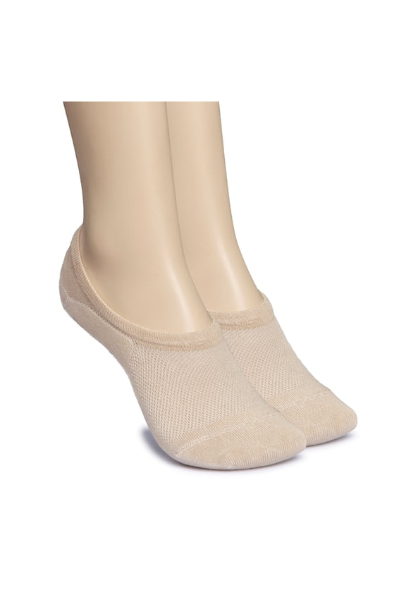 Women's Ultra Soft Bamboo No Show Liner Socks - 2 Pairs in Gift Box - Low Cut Non-Slip Invisible Athletic Casual Breathable Lightweight Cool Comfort Performance Socks for Women
