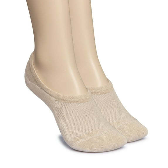 ELYFER Women's Ultra Soft Bamboo No Show Liner Socks - 2 Pairs in Gift Box - Low Cut Non-Slip Invisible Athletic Casual Breathable Lightweight Cool Comfort Performance Socks for Women
