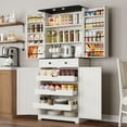 thumbnail image 1 of ELYKEN 72" Kitchen Pantry Storage Cabinet with Adjustable Shelves and Drawer, White, 1 of 7
