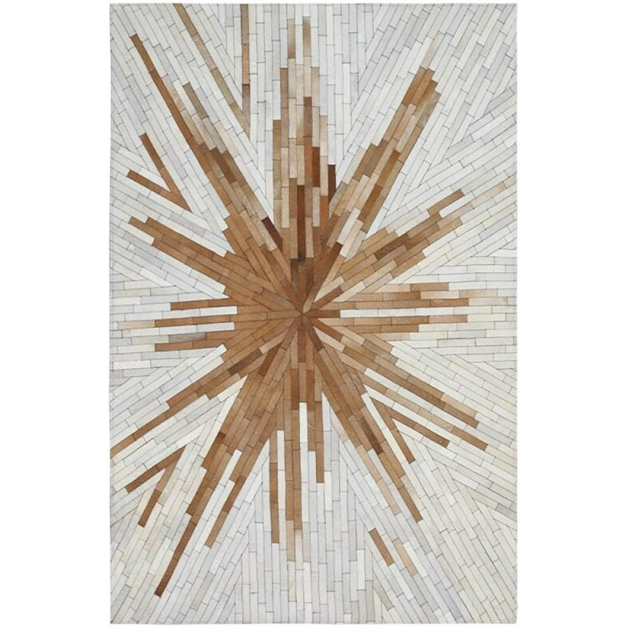 ELYSSIA DECOR HOME Premium Cowhide Leather Splash Patterned Area Rug ...