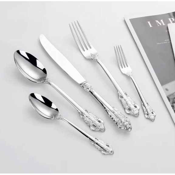 ELiTA ESSENTIALS Luxury 30-Piece Royal 304 Stainless Steel Flatware Sets Service for 6