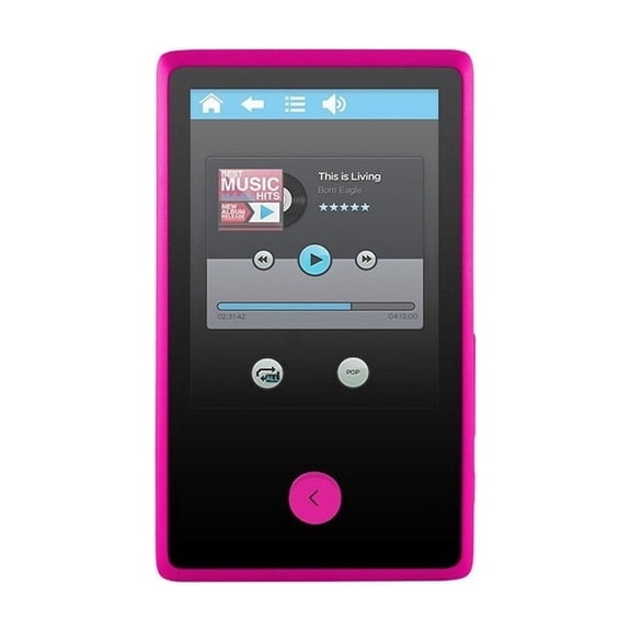 EM-318VID 2.4" Touchscreen MP3 & Video Player – 8GB Portable Media Player with Bluetooth