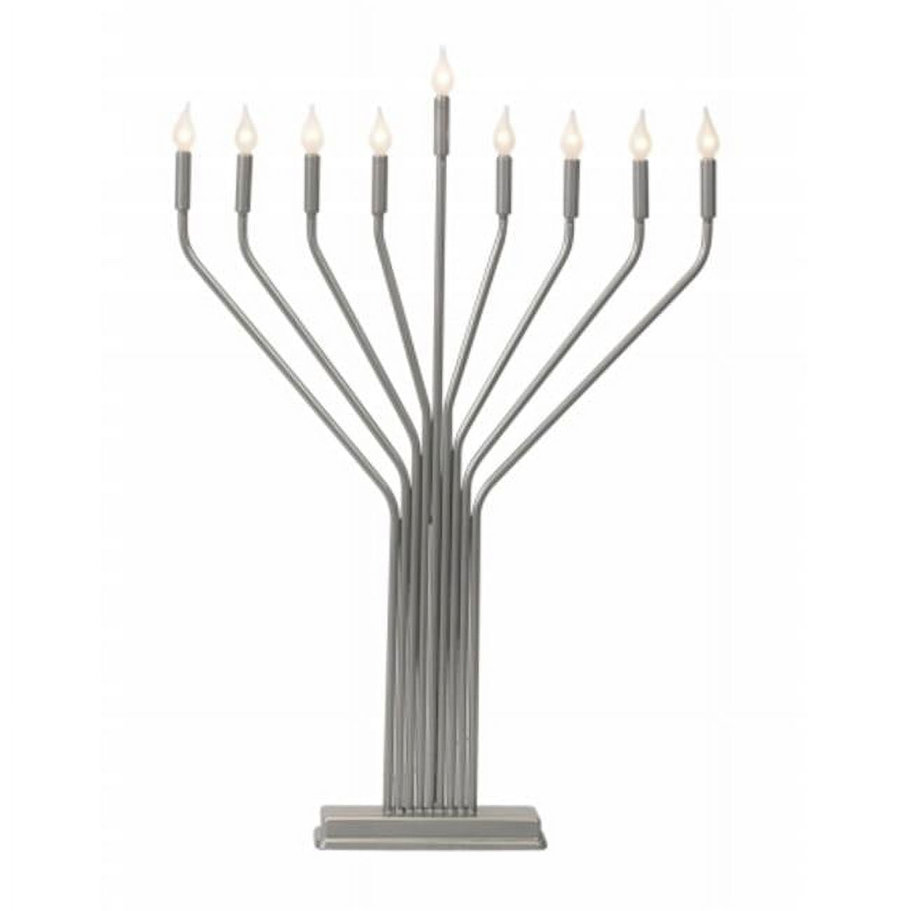 EM625P Pewter Color Electric Menorah