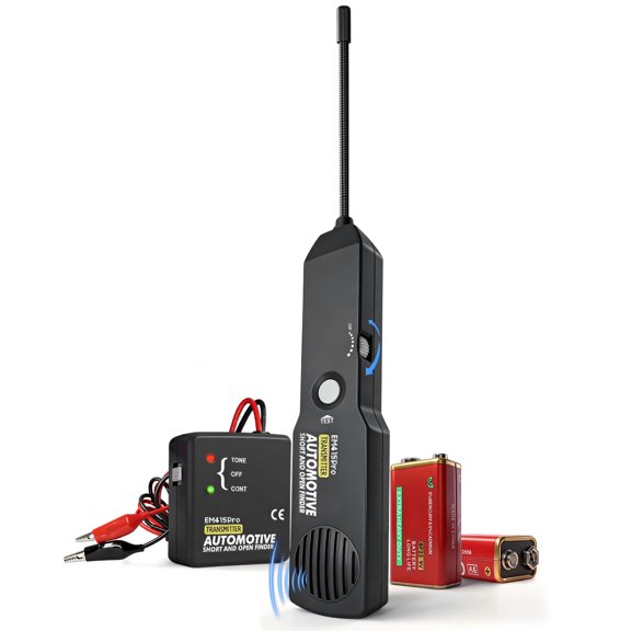 EM415Pro Wire Tracer Electrical Automotive Open & Short Finder With Battery, 6-42V DC Circuit Tester Automotive Circuit Breaker Finder Fault Probe Wire Tracker Electrical for Car, Boat,Trailer