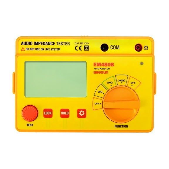 EM480B Audio Impedance Tester CATIII 3 Test Ranges 20/200/2000 Resistance Meter 1KHz Resistance Tester
