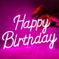 thumbnail image 1 of EMANNON Happy Birthday Neon Sign, 17"x12", USB Powered, Dimmable Switch, Party Decoration Light, 1 of 7