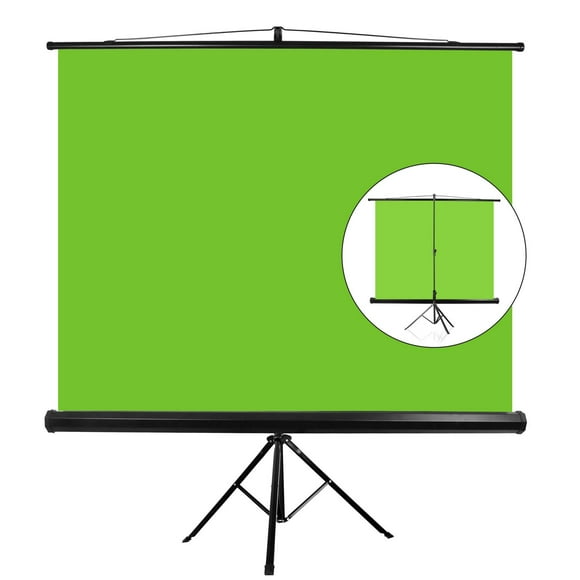 EMART 107" Green Screen Stand, Professional Chromakey Background with Auto-Locking Frame, Collapsible Portable Backdrop with Adjustable Tripod, Fast Fold Designed for Game, Stream, Video C89