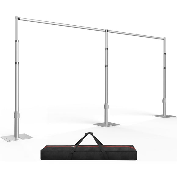 EMART 10x20ft Heavy-Duty Adjustable Wedding Arch & Backdrop Stand Professional Event Decoration System for Studios, Weddings, Birthdays, Balloons