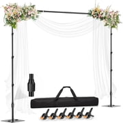 EMART Backdrop Stand 10x10ft Adjustable Photo Background Support System Kit with Upgrade Rod for Wedding, Birthday Party, Decorations, Photography