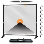 EMART 10x10 ft Heavy-Duty Adjustable Step and Repeat Backdrop Stand Kit for Photography, Trade Show, Photo Booth