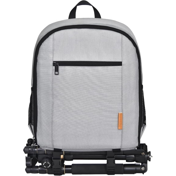 EMART Camera Backpack Bag Professional with Waterproof Rain Cover & 13" Laptop Compartment for SLR/DSLR Mirrorless Accessories, Grey