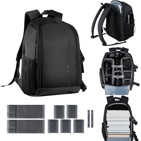EMART Camera Bag Backpack Professional for DSLR/SLR Mirrorless Camera Accessories with Waterproof Rain Cover & Laptop Compartment