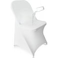 thumbnail image 1 of EMART White Folding Chair Covers 25 Pcs, Waterproof Universal Standard Seat Slipcovers for Wedding, Party, Banquet, 1 of 7