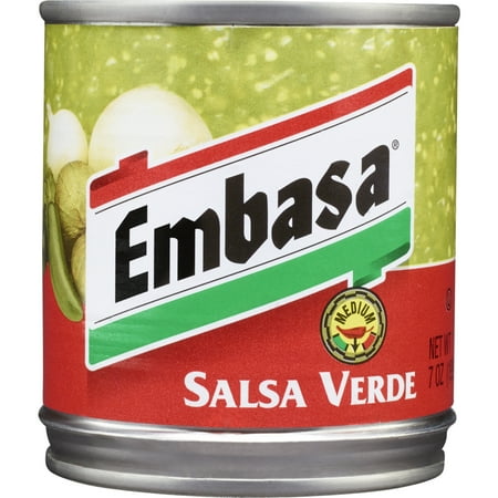 EMBASA Salsa Verde, Shelf Stable, Tortilla Chip Dip, Kosher, 7 oz Steel Can