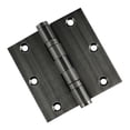 thumbnail image 1 of EMBASSY Door Hinge 3.5 x 3.5 Solid Brass Pewter with Flat Tips, 1 of 7