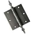 thumbnail image 1 of EMBASSY Door Hinge 3.5 x 3.5 Solid Brass Pewter with Urn Tips, 1 of 7