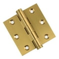 thumbnail image 1 of EMBASSY Door Hinge 3.5 x 3.5 Solid Brass Satin Brass with Flat Tips, 1 of 7