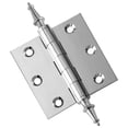 thumbnail image 1 of EMBASSY Door Hinge 3 x 3 Solid Brass Polished Chrome with Steeple Tips, 1 of 7