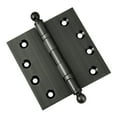thumbnail image 1 of EMBASSY Door Hinge 4.5 x 4.5 Solid Brass Pewter with Ball Tips, 1 of 7