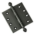 thumbnail image 1 of EMBASSY Door Hinge 4 x 4 Solid Brass Pewter with Acorn Tips, 1 of 7