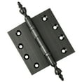 thumbnail image 1 of EMBASSY Door Hinge 4 x 4 Solid Brass Pewter with Urn Tips, 1 of 7