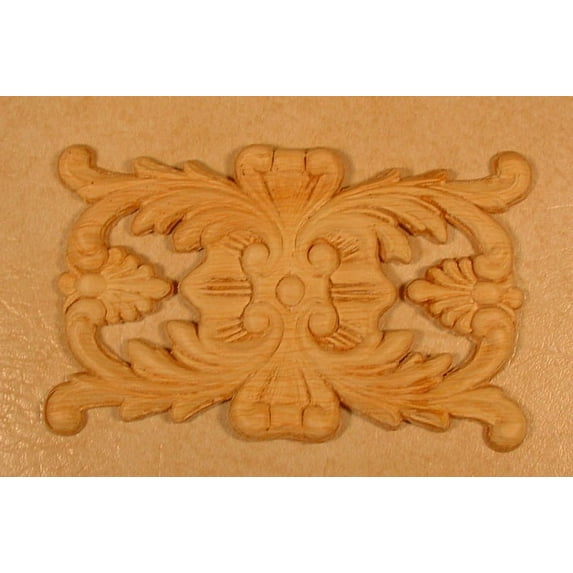 EMBOSSED WOOD APPLIQUE / ONLAY # 628 4 X 6 1/4