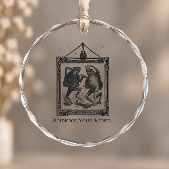 EMBRACE YOUR WEIRD Frog Dance Dark Academia Aesthetic Ornament, Hanging ...