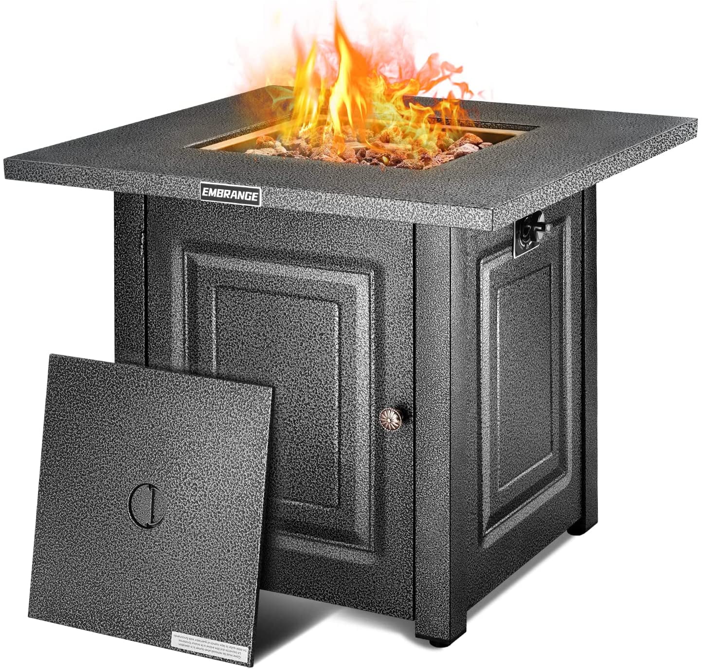 EMBRANGE Outdoor Propane Fire Pit Table, 28-inch Auto-Ignition Gas Fire Pit  for Patio - Walmart.com