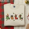 thumbnail image 1 of EMBROIDERED Dachshund Christmas Embroidery Shirt, Holiday Dog Embroidery Shirt, Cute Wiener Dog Machine Embroidery, Dachshund Mom Shirt, 1 of 4