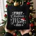 thumbnail image 1 of EMBROIDERED First Christmas As Mom Sweatshirt, First Christmas As Dad Sweatshirt, Christmas Mom, Christmas Dad Shirt, Matching Family Xmas, 1 of 5
