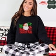 thumbnail image 1 of EMBROIDERED Gildan Hoodie, Emroidered Sweater, Merry Christmas Sweatshirt, Xmas Gift, 1 of 4