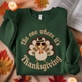 thumbnail image 1 of EMBROIDERED The One Where It's Thanksgiving Sweatshirt, Thanksgiving Sweatshirt, Turkey Chicken Thanksgiving Shirt, Funny Thanksgiving Gift, 1 of 5