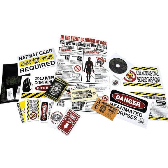 EMCE Toys Zombie Outbreak Emergency Survival Kit, 16 Trading Cards
