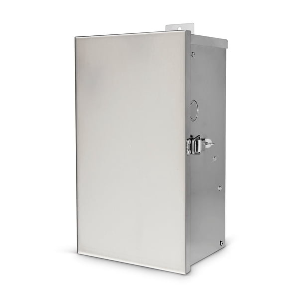 EMCOD EMT Series Multi-Tap AC Magnetic Transformer with Timer & Photocell, 120Vac input/12 or 15Vac output, stainless steel