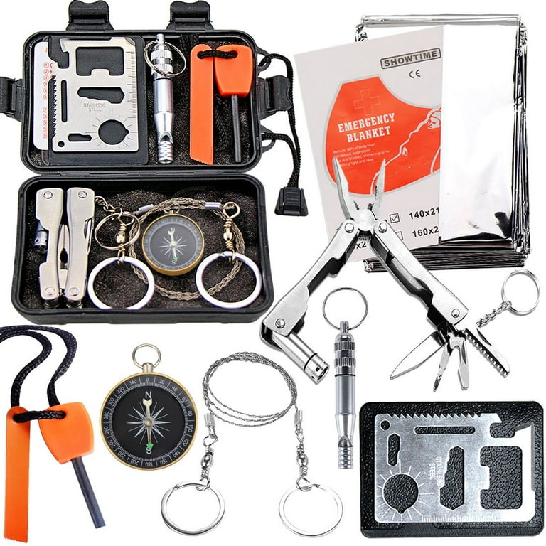 EMDMAK Survival Kit Outdoor Emergency Gear Kit for Camping Hiking